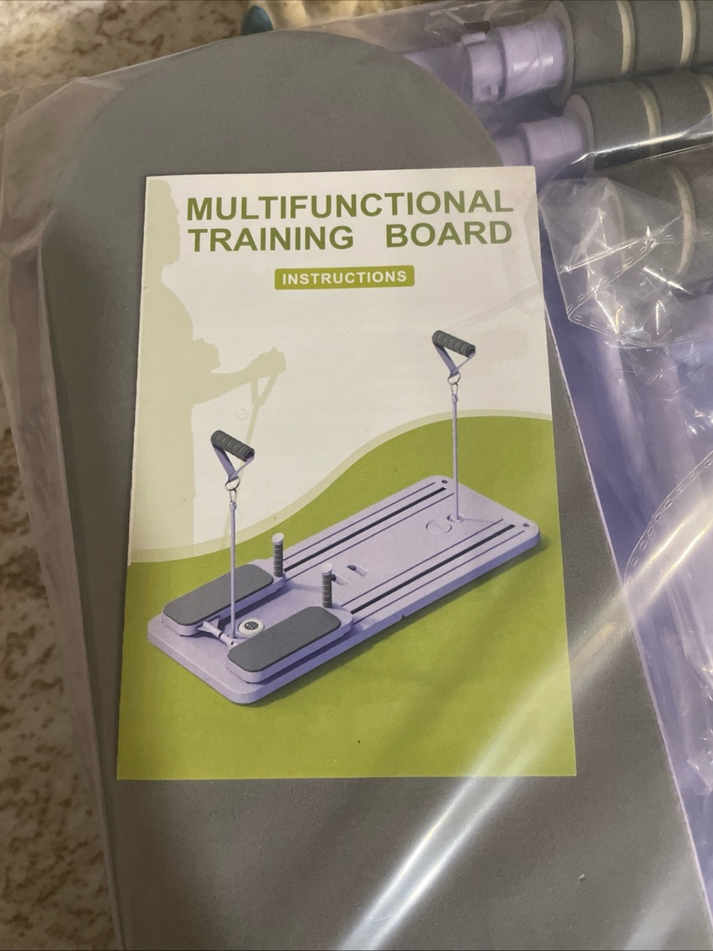 Pilates Reformer Board Set 5 in 1 Foldable Sliding Workout Home Gym -New